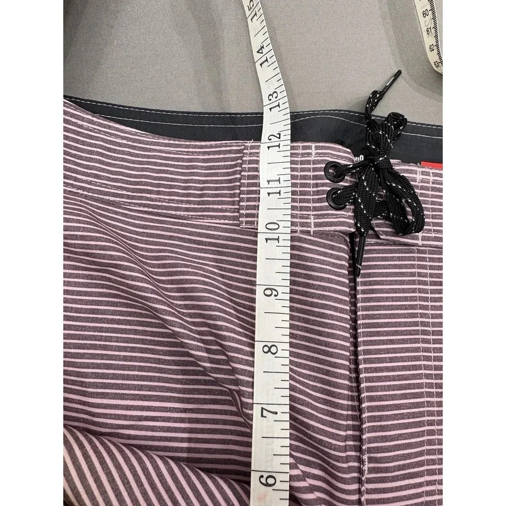 NWT Quiksilver Board Shorts Mens Sz 34 Striped Muted Multi-Color